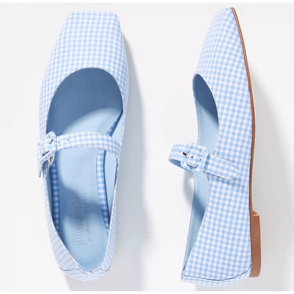 Anthropologie x Jeffrey Campbell Square-Toed Mary Flats NWT SZ 9.5 - Picture 1 of 15
